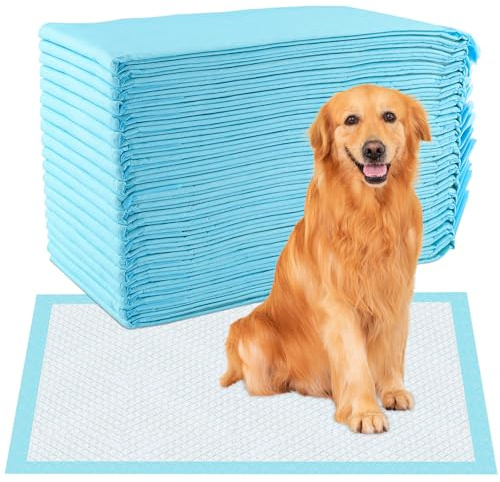Vexillic PIPI Matten für Hunde, 20 Stück Welpen-Unterlagen, 60x90cm Trainingspads, Hygieneunterlagen, Auslaufsicher 6-Lagig, schnelle Trocknungs-Oberfläche, Design