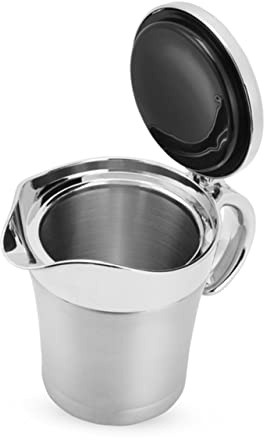 LIGIGWASH Stainless Steel Oil Dispenser with Dust Cover Food Grade Vinegar and Sauce Bottle for Kitchen Bbq and Outdoor Cooking Compact and Leak Resistant Oil Container