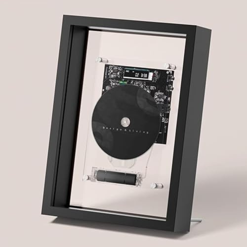 Wall Mountable CD Player with Remote Control and LCD Display - Bluetooth and AUX Output for Home and Office Decor