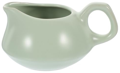 Warmhm Ceramic Sauce Boat With Handle High-temperature Resistant Milk And Gravy Pitcher Versatile Condiment Dispenser For Kitchen And Dining Use