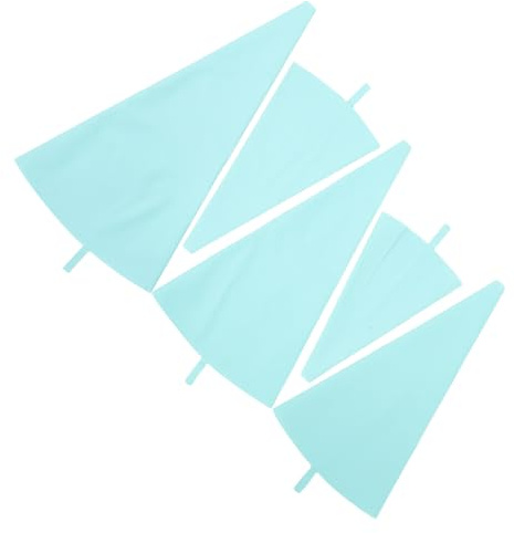 Uonlytech 5 pezzi Sacchetti Poche in Silicone per Decorazione Torte Riutilizzabili Resistenti al Calore per Glassa Pasticceria e Dolci per Feste e Occasioni Speciali