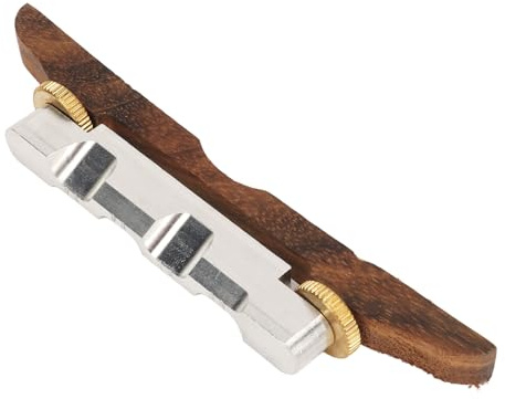 Walfront Professioneller Gitarrensteg, Verstellbarer Archtop-Steg aus Palisander, Knochensattel für Mandolinen-Jazzmusiker