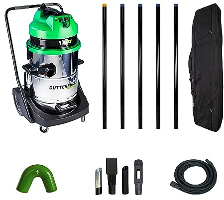 Gutter Sucker Gutter Cleaning Vacuum System Pro Silver Package - 7.5m/25ft Reach