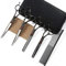 Moontay Hundeschere Set Profi, 440C Edelstahl Fellschere für Hunde, Gerade Schere, Gebogene Schere, Effilierschere, Fischgräten Schere, Kamm, Einstellwerkzeug, Reinigungstuch und Tasche, Schwarz