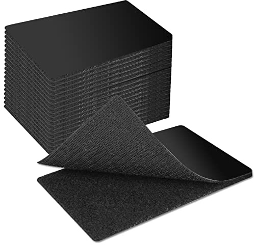 Art3d 20 Sets Hook and Loop Tape Sticky Back, 2 in.x 4 in. Double-Sided Tape Adhesive Strip Heavy Duty | Double-Sided, Adhesive Strip, Nylon, Picture Hanging Strips Fastener for Mounting Hanging, Glass, Tile, Metal, Home, Office