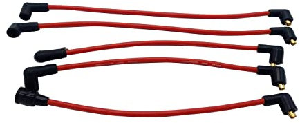 1 Set SHLPDFM Sparkplug leads Red Silicone 8mm HT Leads Universal fits for MGB 1800cc