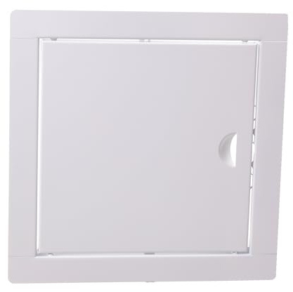 Aqbau Revisionslock 40 x 40 cm underhållsdörr metall vit med snäpplås, revisionsdörr, revision, underhållslock gips, installation vänster/höger