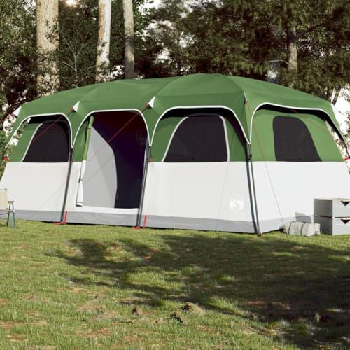 Homgoday Familienzelt für 9 Personen Campingzelt Familienzelt Modern Gruppenzelt Gartenzelt Zelt Wasserdicht Zelt für Camping Reise Trekking Garten Grün Wasserdicht