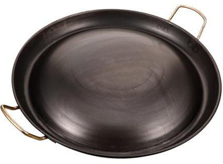 LALADEFIEE Padella Antiaderente in Ferro 36 Cm, Padella Multifunzionale Per Frittata e Pancake Manico Termoisolante, Resistente Alla Combustione Per Uso Cucina Quotidiana