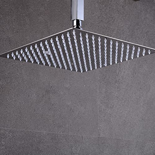 Chrom Unterputz Duscharmatur Set Regendusche Kopfbrause Duschsystem Armatur Satz Badewanne Thermostat Duschset Mit Led Edelstahl Brause Wandmontage Rain Shower Faucet Brausegarnitur