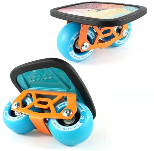 TKT Aluminum Plate Freeskates - Skillful Free Skates Split Skateboard - High End Bearings with PU Wheels