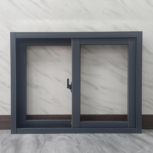 Ersatz-Kellerfenster 20 24 28 32 36 40 44 48 50 Zoll, Horizontales Schiebefenster Als Ersatz, Für Schuppen, Badezimmer, Keller Und Hühnerställe, Schwarz (B X H 32 X 18 Zoll 80 X