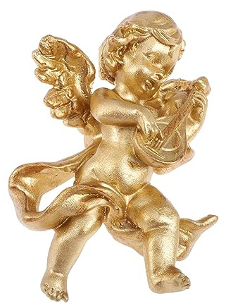 MAGICLULU Forma Angelo in Resina Statua Angelo Decorativa Design Classico Colore Dipinto Mano Regalo Per Festival