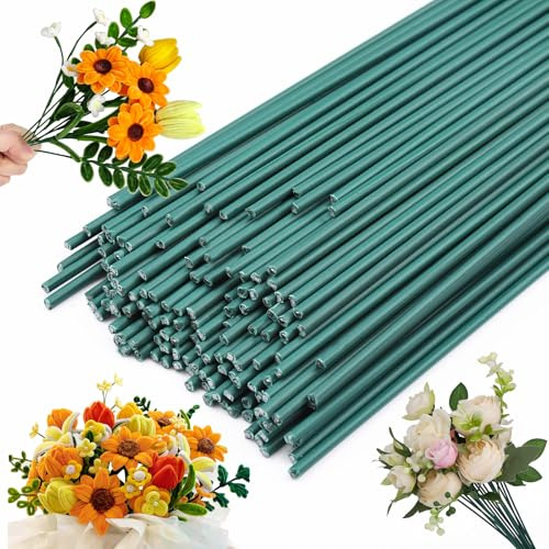 Blumendraht Grün 150 Stück Blumenstieldraht Floristendraht (30CM, 2mm) | für Blumensträuße, Kränze, Papierblumen & DIY Basteln