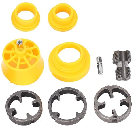 ANKROYU Kit filettatrice per tubi in PVC Trapano elettrico compatibile con struttura in acciaio legato ABS Dimensioni 1/2 pollice 3/4 pollice 1 pollice per progetti idraulici e rip