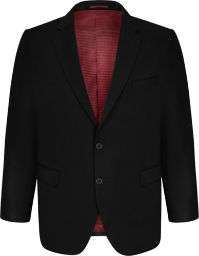 Uptheir Mens Slick Premium Single Breasted Suit Jacket - Black - 54-L