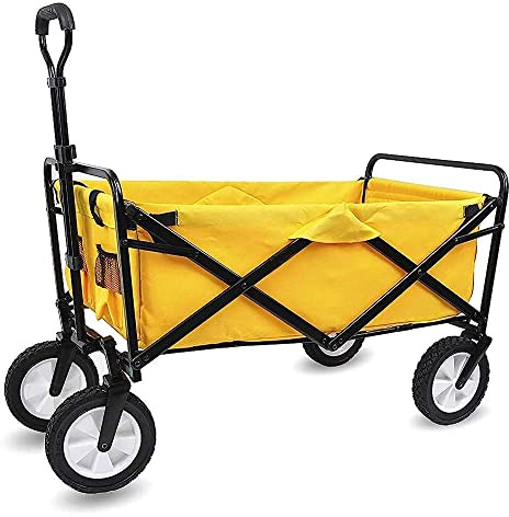Storage Carts, Garden Trolley Foldable Cart Heavy Duty Festival Trolley Pull Wagon Truck Transport Cart with Brake Wheels,90 Kg/198 Pounds Capacity Shoppitrolley
