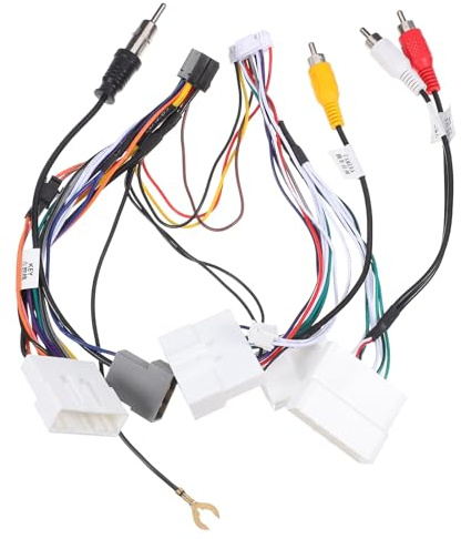 Lurrose Fascio Cablaggio Radio in Gomma Nero, Versatile e Affidabile, Adattatore per Radio Macchina Nascondi Cavi per Installazione Semplice