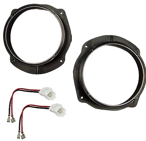 sound-way Kit Anillos Adaptadores Conectores Marcos Montaje Altavoces Radio de Coche 16.6 cm / 165 mm Compatible con Fiat Stilo, Bravo, Croma/Lancia Delta