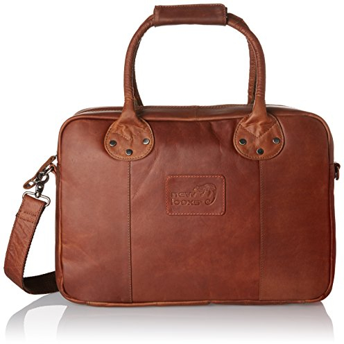 New Looxs Gepäckträgertasche/Bürotasche Luca Leather, Cognac, 40X32X10CM, FA003481004