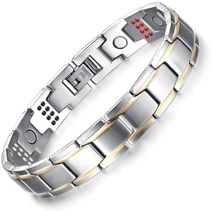 JFUME armband för män rostfritt stål länkarmband för män 8,5 tum justerbart med länkborttagningsverktyg e rostfritt stål, colore: Silver guld