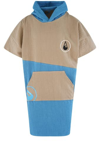 WAVE HAWAII Poncho Lighd Badeponcho 100% Baumwolle für Körpergrößen von 165-195 cm Umkleidehilfe für Schwimmen Strand Surfen Badetuch mit Kapuze Duschponcho für Damen Herren Erwachsene