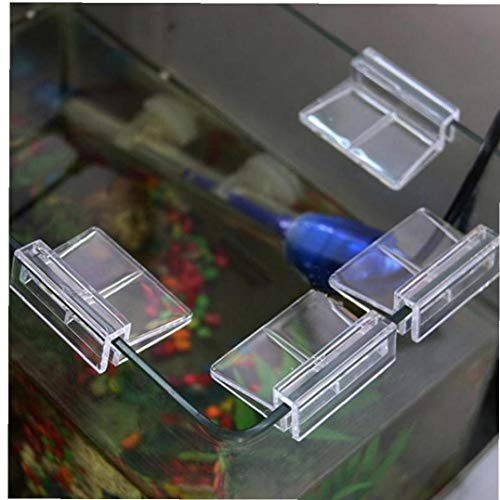 BYFRI 4pcs Aquarien Glasabdeckung Clip, 6mm Aquarien Aquarium Acryl Clips Glasabdeckung Stützhalter Universal-Deckel Clips Für Randlos Aquarien