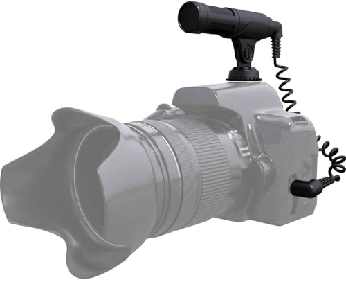 TIE Studio Muti Purpose Video Mic TVM-1, multifunktionales Elektret-Kondensatormikrofon (Slimline-Bauform, 3,5 mm Klinkenanschluss, inkl. Tasche, TRRS Anschlusskabel, Windschutz), schwarz, 19-90055
