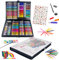KINSPORY 278 piezas Maletin Pinturas para Niños, Juegos de Dibujo, Pinturas para Niños, Acuarelas Niños, Lapices de Dibujo, Caballete Pintura