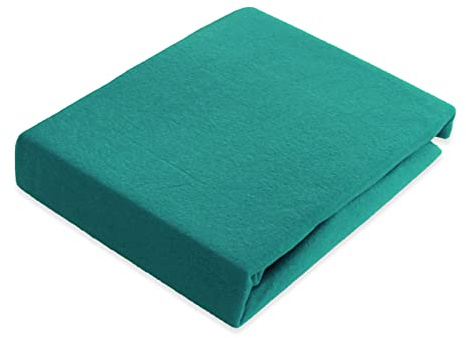Spannbettlaken 140x200-160x200 cm Thermo Fleece Winter Flausch Bettlaken Spannbetttuch Weich Gemütlich Microfaser Teddyflausch, Farbe Petrol