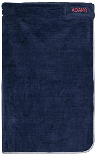 ADAMO XXL-Sauna Kilt dunkelblau für Herren in Übergrößen mit Klettverschluss (65 x 210 cm)