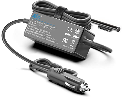 KFD DC 12V-24V Netzteil Kfz Ladegerät für Microsoft Surface Pro 10, 9, 8, 7+, 7, 6, 5, 4, 3, X Surface Book 3 2 1 Laptop 7 5 4 Surface Go 3 15v 6.33A 102W Surface Laptop Studio Auto DC Ladekabel
