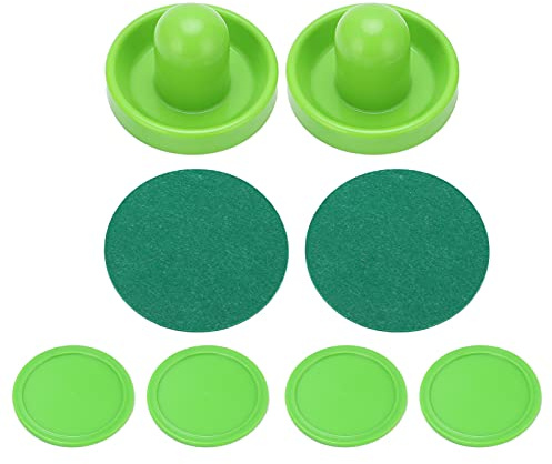 HERCHR 96mm Air Hockey Green Dischi di Ricambio E Slider Pusher Portieri per Tavoli da Gioco Dischi E Racchette da Air Hockey