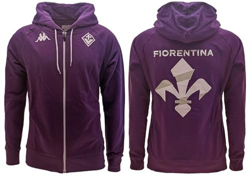 Generico Felpa Fiorentina Giglio Viola con Zip e Cappuccio Prodotto Ufficiale Kappa Maglietta per Veri Tifosi Supporters (4 ANNI-104 CM)