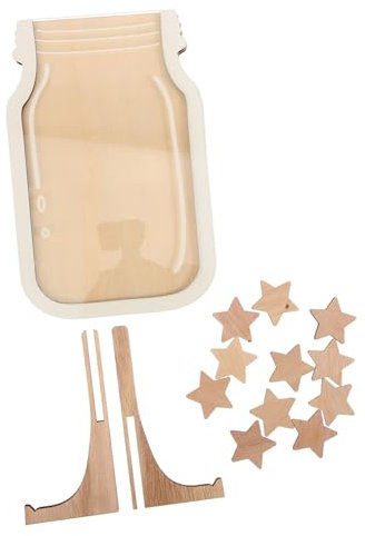 Toyvian Holz Belohnung Stern Belohnungssystem Belohnungstabelle Junge Mädchen Belohnungsglas Kleinkinder Aufgabentabelle Trainingspreis DIY Weihnachtsschmuck Holz Belohnung Diagramm