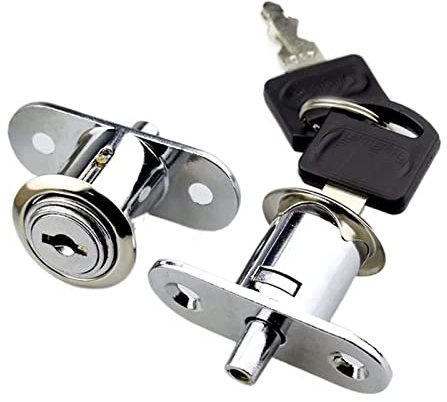 Utili serrature a cilindro a camma 23/32mm linguetta porta chiavistello armadio in legno armadio porta scorrevole con chiave hardware for mobili in lega 1 pezzo (Size : 32mm)