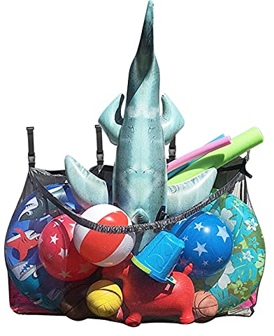 Kaxenig Pool Aufbewahrungsnetz, Hängendes Pool Aufbewahrungs Organisator Netz, Kinder Netztasche Für Sandspielzeug, Faltbar Netz Tasche, Für Aufblasbares,Poolspielzeug,Fußball