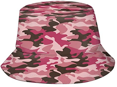 KWQDOZF Grüne Camouflage-Anglerhüte, modische Sonnenkappe, verstaubarer Outdoor-Anglerhut mit Camouflage-Muster für Damen und Herren