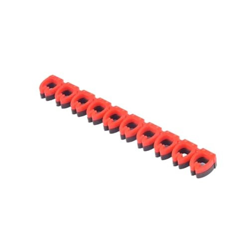Etiquetas Para Cables 100/150 piezas de marcadores de cable, etiquetas de números de tipo C de colores for etiquetas de marcador de cable de red de 2 a 10 mm Tubo Marcador De Cables(Red-M-2(4.0mm))