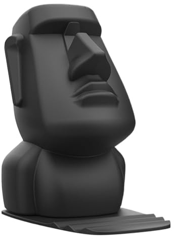 Gcerfby Osterinsel-Statue, Brillenhalter-Ständer, Brillenkopf-Skulptur, kompaktes, platzsparendes Design, leicht zu reinigen/zu pflegen, schwarz/weiß/gelb für , Schlafzimmer,