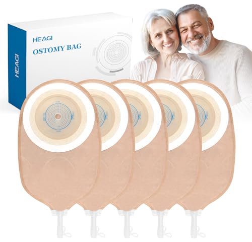 30 Pcs de sacs d'urostomie, fournitures de stomie jetables, sac urinaire de drainage anti-reflux avec valve de drainage pour soins de stomie d'iléostomie de colostomie 15-65 mm