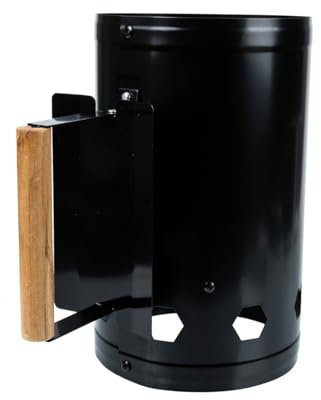 KONTONTY Outdoor Anzündkamin Grillstarter für BBQ Camping und Picknick Hitzebeständig Große Öffnung für Entleeren für Feuerstellen und Pizzaöfen