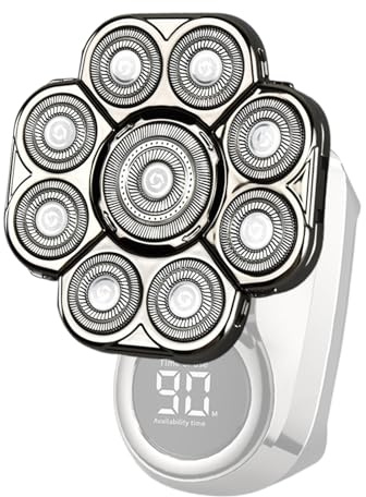 Ersatz-Rasierköpfe für Männer – 9 Ersatz-Rasierköpfe am Kopf, rotierende | Doppelringklinge | High-Speed-Rasier-Set für Nassrasierer | -Schermaschine | Aufsatz für Schneide