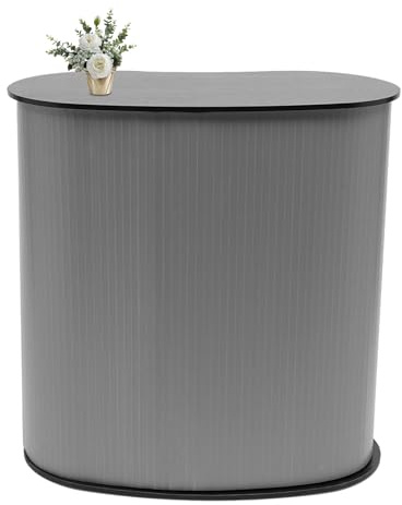 Linanty Empfangstheke, 40 × 90 × 90 cm, Abnehmbare Empfangstheke mit Tragetasche, Empfangstisch, Empfangsschalter, 50kg Tragkraft, Schwarz