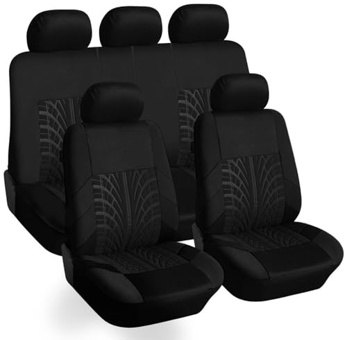 ZFZFC Auto Sitzbezüge Set für Hyundai Tucson 2021 2023 2024 2025, Atmungsaktiv Bequem Vorne Und Hinten Auto-Schonbezüge Stoff Sitzbezug Innenraum Schonbezüge,F-Black