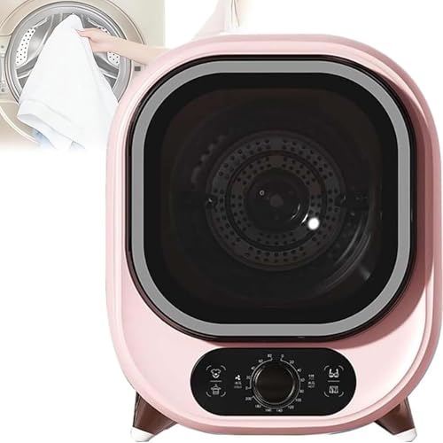 Secador De Ropa Pequeña 5 Kg, Secador De Ropa De Condensador Portátil, Usar Sobre Encimera O Montada En La Pared Con Sonda De Control De Temperatura Dual(Pink)