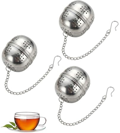 Rudfovn 3 Pcs Tea Infuser, 304 Stainless Strainer Fine Mesh for Teapots Cups Mugs to Brewing Steeping Loose Leaf, Scented Tea