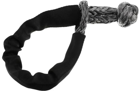 CHILDWEET Manille Flexible Synthétique en Polyéthylène Noir Corde de Libération de Tension, Résistance Supérieure à L'acier pour Récupération Tout-Usage et Remorquage Couleur Aléatoire