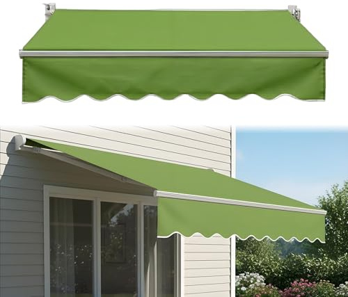Tessuto di Ricambio per Tenda da Sole 200cm 250cm 400cm 500cm 600cm Telo Tenda da Sole, Poliestere Resistente Ai UV, Tela di Ricambio per Patio, Terrazzo, Esterno(P,300x250cm)