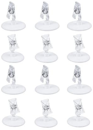 MAGICLULU Lot de 16 Clips de Siège Blancs en Plastique Réutilisables et Rotatifs pour Restaurant et Décorations de Fête, Support Simple pour Numéro de Table et Notes